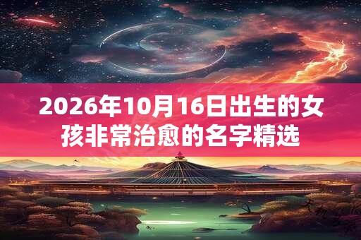2026年10月16日出生的女孩非常治愈的名字精选 2026年10月16日出生的女孩非常治愈的名字精选