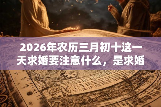 2026年农历三月初十这一天求婚要注意什么,是求婚吉日吗? 2026年农历三月初十这一天求婚要注意什么,是求婚吉日吗?