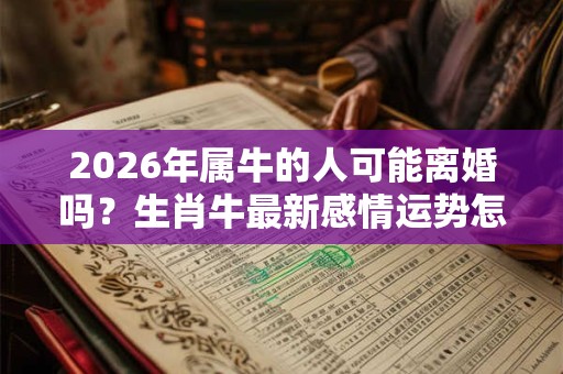 2026年属牛的人可能离婚吗？生肖牛最新感情运势怎么样