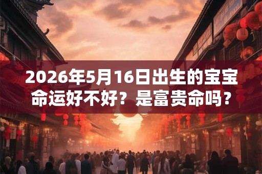 2026年5月16日出生的宝宝命运好不好？是富贵命吗？