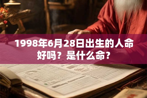 1998年6月28日出生的人命好吗？是什么命？
