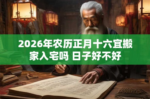 2026年农历正月十六宜搬家入宅吗 日子好不好 2026年农历正月十六宜搬家入宅吗 日子好不好
