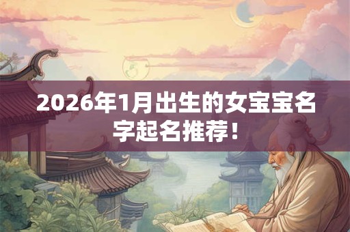 2026年1月出生的女宝宝名字起名推荐！