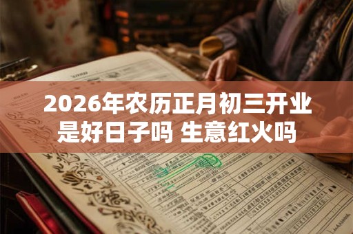 2026年农历正月初三开业是好日子吗 生意红火吗