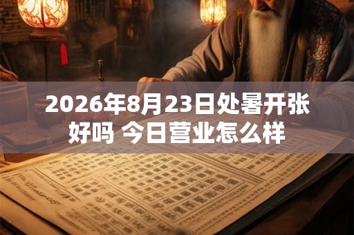 2026年8月23日处暑开张好吗 今日营业怎么样