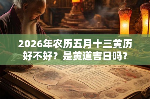 2026年农历五月十三黄历好不好？是黄道吉日吗？