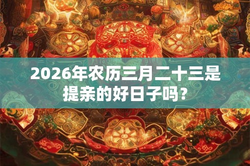 2026年农历三月二十三是提亲的好日子吗？