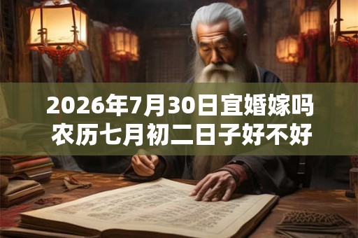 2026年7月30日宜婚嫁吗 农历七月初二日子好不好