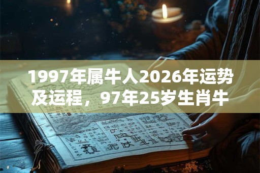 1997年属牛人2026年运势及运程，97年25岁生肖牛2026年运势
