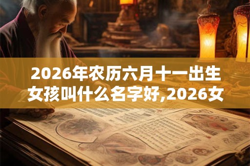 2026年农历六月十一出生女孩叫什么名字好,2026女孩最佳取名