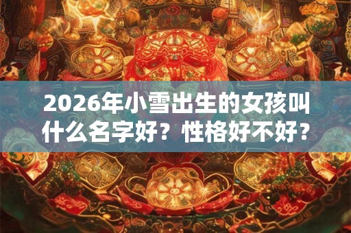 2026年小雪出生的女孩叫什么名字好?性格好不好? 2026年小雪出生的女孩叫什么名字好?性格好不好?
