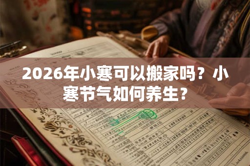 2026年小寒可以搬家吗？小寒节气如何养生？