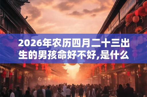 2026年农历四月二十三出生的男孩命好不好,是什么命？