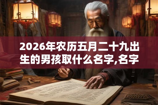 2026年农历五月二十九出生的男孩取什么名字,名字怎么取好