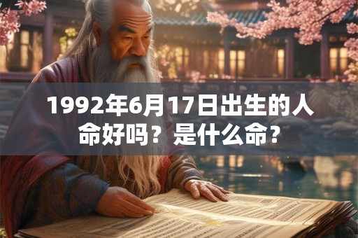 1992年6月17日出生的人命好吗?是什么命? 1992年6月17日出生的人命好吗?是什么命?
