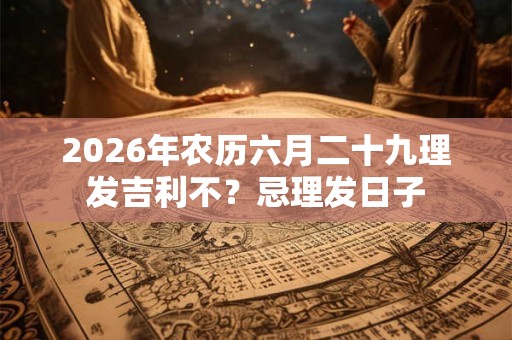 2026年农历六月二十九理发吉利不?忌理发日子 2026年农历六月二十九理发吉利不?忌理发日子