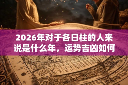 2026年对于各日柱的人来说是什么年，运势吉凶如何？