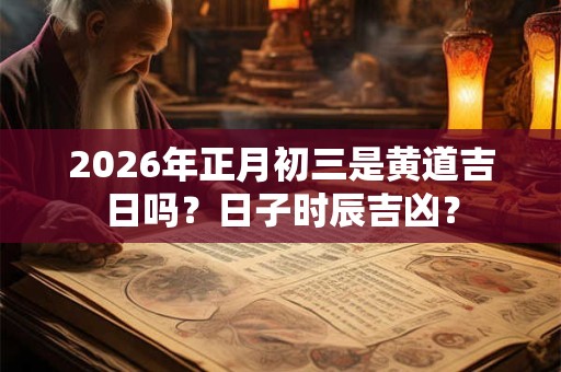 2026年正月初三是黄道吉日吗?日子时辰吉凶? 2026年正月初三是黄道吉日吗?日子时辰吉凶?