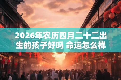2026年农历四月二十二出生的孩子好吗 命运怎么样 2026年农历四月二十二出生的孩子好吗 命运怎么样