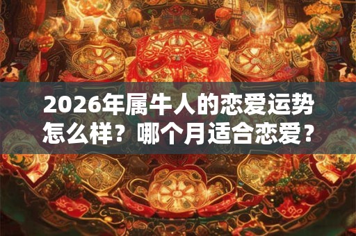 2026年属牛人的恋爱运势怎么样?哪个月适合恋爱? 2026年属牛人的恋爱运势怎么样?哪个月适合恋爱?