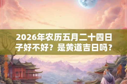 2026年农历五月二十四日子好不好?是黄道吉日吗? 2026年农历五月二十四日子好不好?是黄道吉日吗?