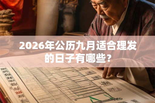 2026年公历九月适合理发的日子有哪些？