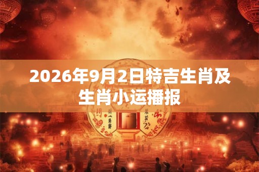 2026年9月2日特吉生肖及生肖小运播报