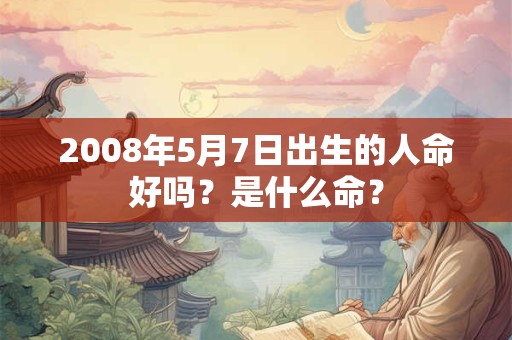 2008年5月7日出生的人命好吗？是什么命？
