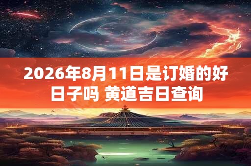 2026年8月11日是订婚的好日子吗 黄道吉日查询
