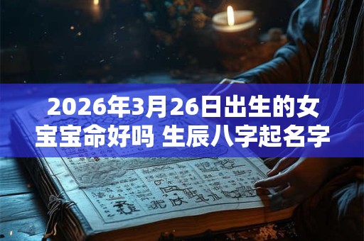 2026年3月26日出生的女宝宝命好吗 生辰八字起名字 2026年3月26日出生的女宝宝命好吗 生辰八字起名字