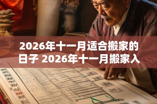 2026年十一月适合搬家的日子 2026年十一月搬家入宅黄道吉日