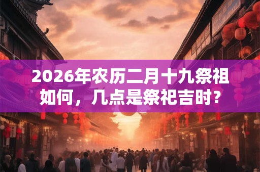 2026年农历二月十九祭祖如何，几点是祭祀吉时？