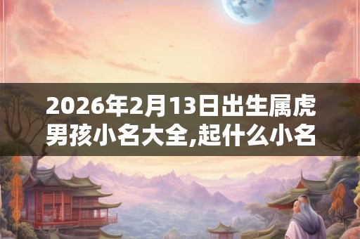 2026年2月13日出生属虎男孩小名大全,起什么小名好 2026年2月13日出生属虎男孩小名大全,起什么小名好
