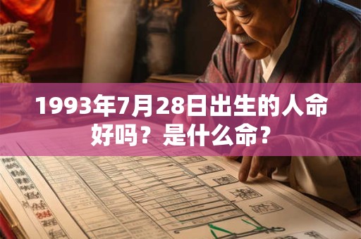 1993年7月28日出生的人命好吗?是什么命? 1993年7月28日出生的人命好吗?是什么命?