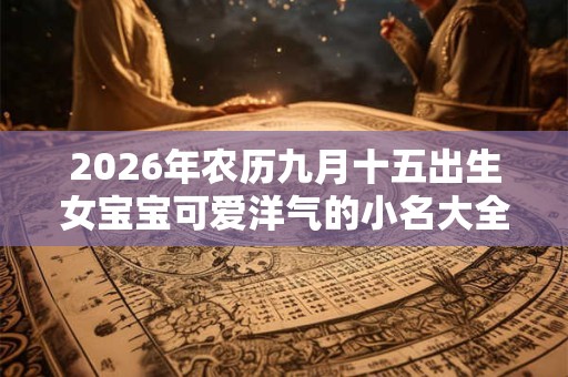 2026年农历九月十五出生女宝宝可爱洋气的小名大全