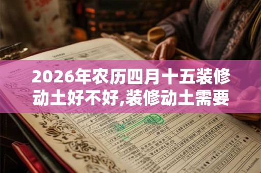 2026年农历四月十五装修动土好不好,装修动土需要注意什么？
