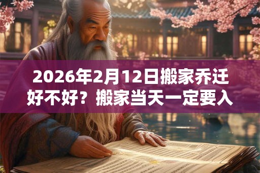 2026年2月12日搬家乔迁好不好?搬家当天一定要入住新房吗? 2026年2月12日搬家乔迁好不好?搬家当天一定要入住新房吗?