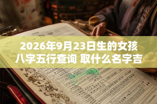 2026年9月23日生的女孩八字五行查询 取什么名字吉利 2026年9月23日生的女孩八字五行查询 取什么名字吉利