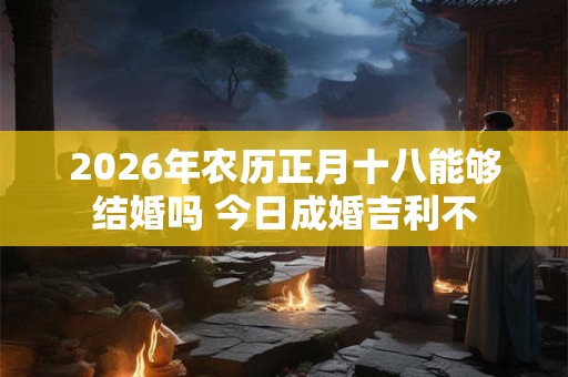 2026年农历正月十八能够结婚吗 今日成婚吉利不 2026年农历正月十八能够结婚吗 今日成婚吉利不