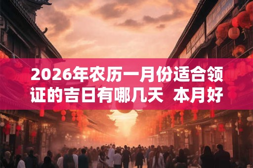 2026年农历一月份适合领证的吉日有哪几天  本月好日子一览