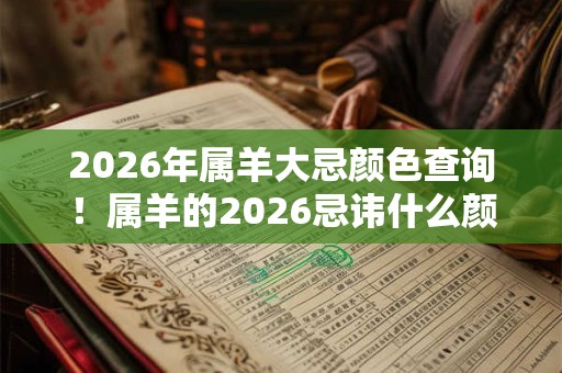 2026年属羊大忌颜色查询！属羊的2026忌讳什么颜色