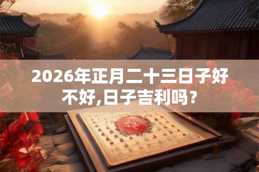 2026年正月二十三日子好不好,日子吉利吗? 2026年正月二十三日子好不好,日子吉利吗?