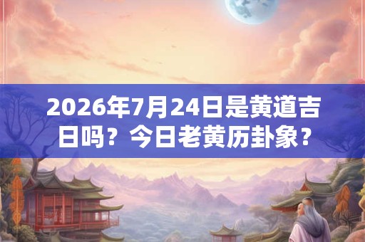 2026年7月24日是黄道吉日吗?今日老黄历卦象? 2026年7月24日是黄道吉日吗?今日老黄历卦象?