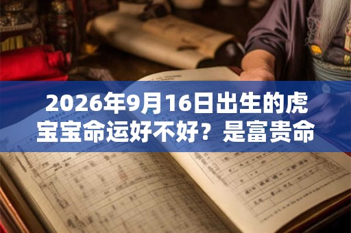 2026年9月16日出生的虎宝宝命运好不好？是富贵命吗？