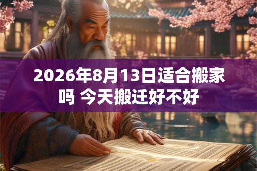 2026年8月13日适合搬家吗 今天搬迁好不好