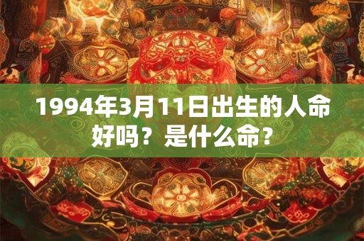 1994年3月11日出生的人命好吗？是什么命？