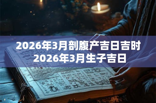 2026年3月剖腹产吉日吉时 2026年3月生子吉日