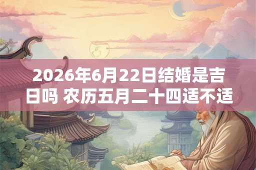 2026年6月22日结婚是吉日吗 农历五月二十四适不适合操办嫁礼