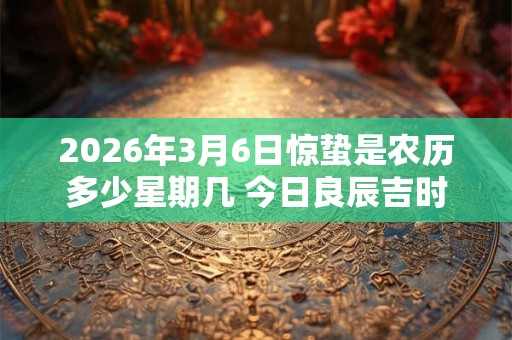 2026年3月6日惊蛰是农历多少星期几 今日良辰吉时