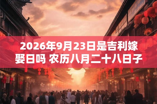 2026年9月23日是吉利嫁娶日吗 农历八月二十八日子如何